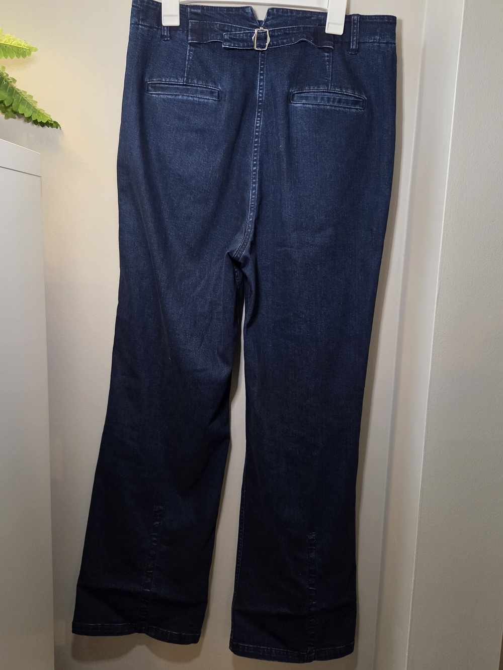 NWT Tibi Fall Denim Classic Indigo Barry Jeans Flared Leg Japanese Denim Size 30 - Picture 6 of 10